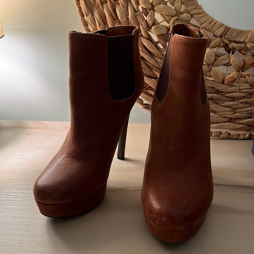 Gianni Bini brown booties, gently used.